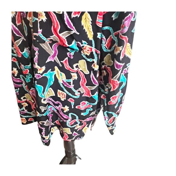 Diane Von Furstenburg Vintage Novelty Hats Feather Button Down Shirt XL Artsy - Picture 5 of 14